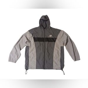 New Balance Grey Colorblock Windbreaker Jacket